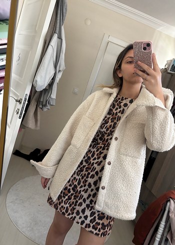 Krem Kadın Midi Ceket - Görsel 3