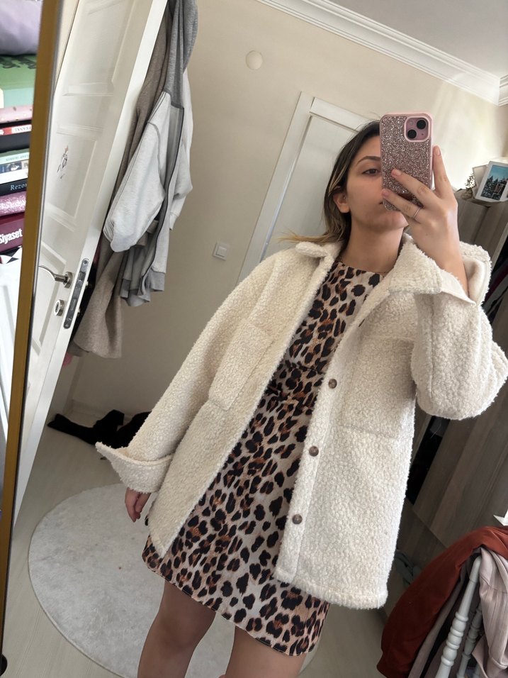 Krem Kadın Midi Ceket - Görsel 3