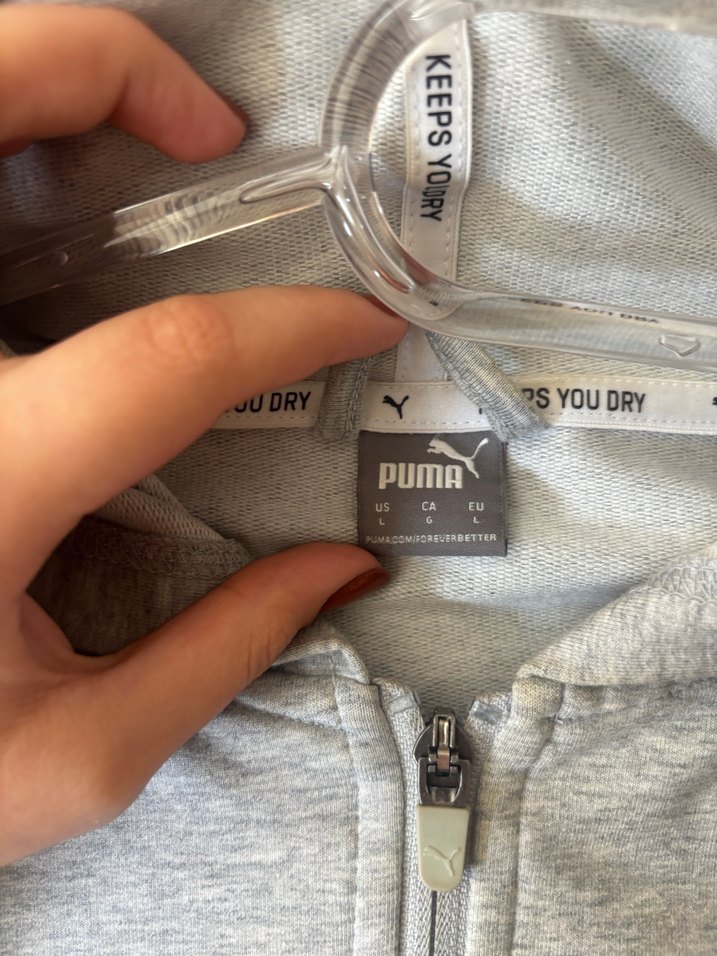 Gri Kadın Fermuarlı Yüksek Yaka Sweatshirt - Görsel 4