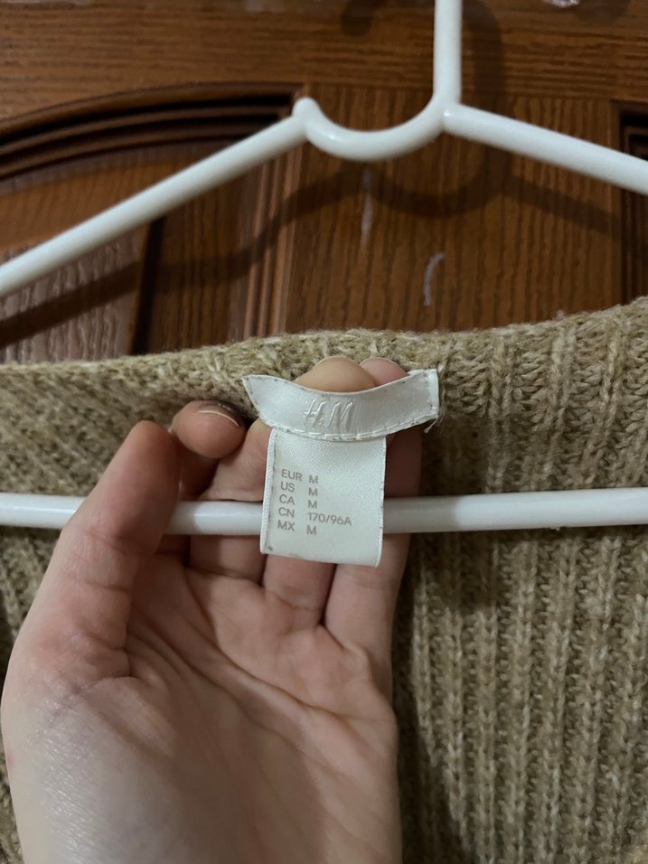 V Yakalı oversize Kadın Kazak - Görsel 4