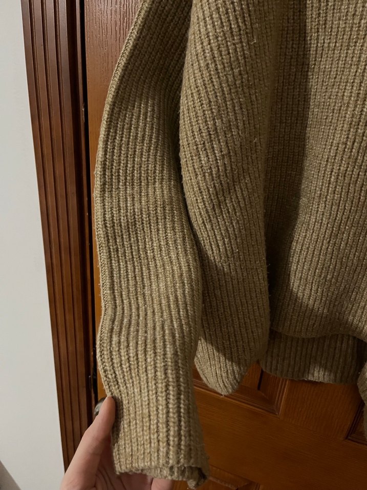 V Yakalı oversize Kadın Kazak - Görsel 3