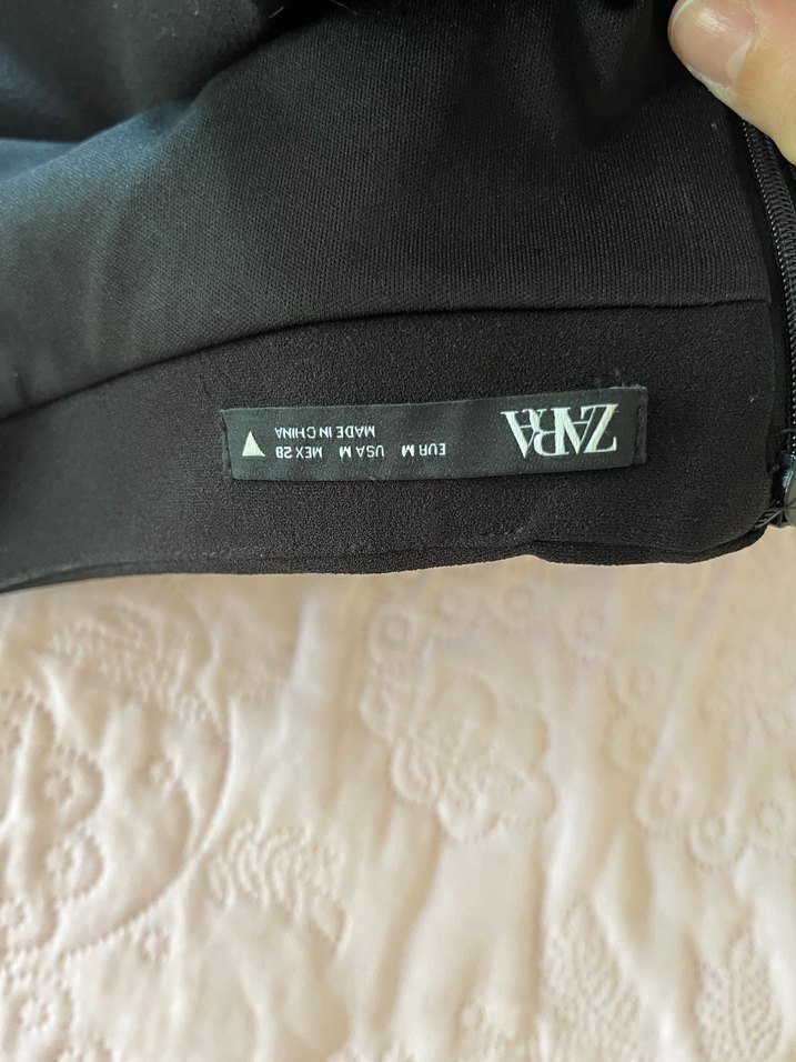 Zara siyah straplez mini elbise - Görsel 4