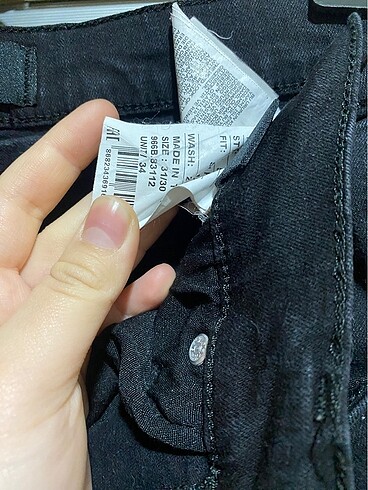 31 Beden siyah Renk Erkek jeans