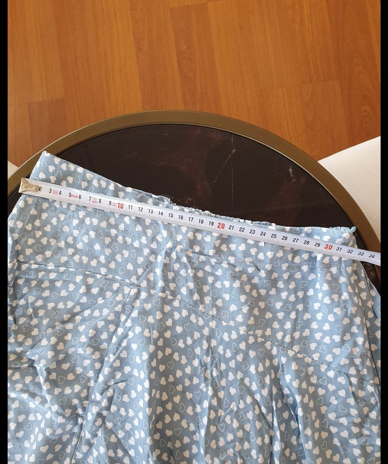 MAVİ KALPLİ ŞORT ETEK - Görsel 3