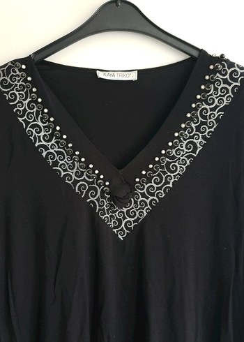 SİYAH KADIN BLUZ VATKALI - Görsel 2