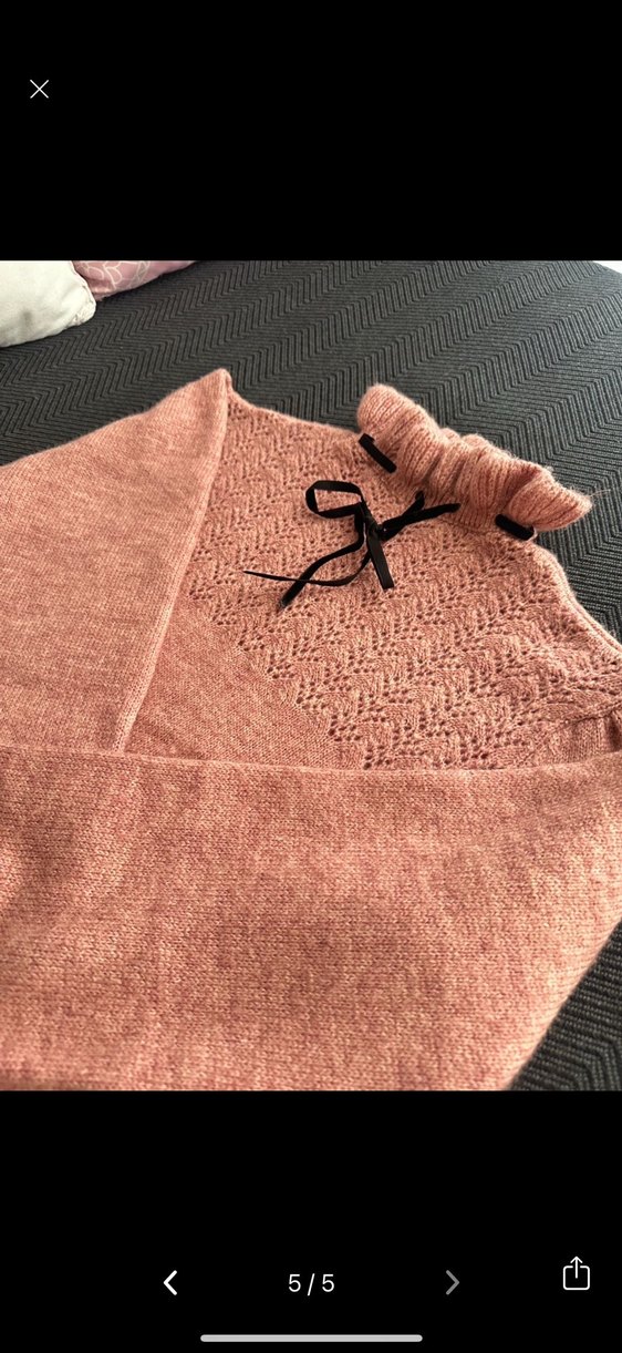 Gül Kurusu Yumuşak Dokulu Ajurlu Triko Kazak - Görsel 5