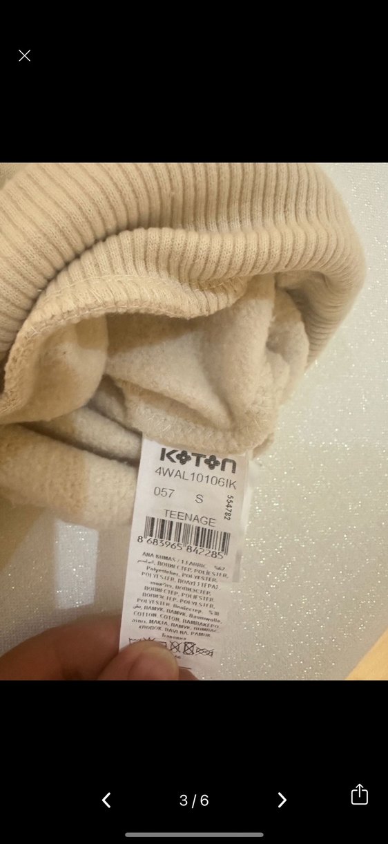 Koton Oversize Kız Sweatshirt Grafiti Baskılı - Görsel 3