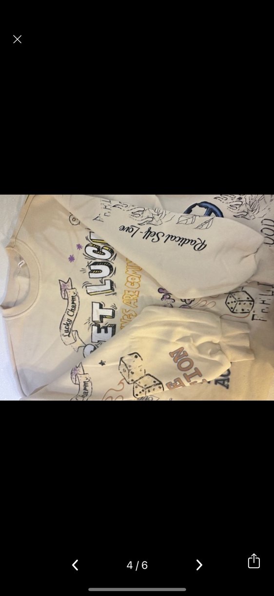 Koton Oversize Kız Sweatshirt Grafiti Baskılı - Görsel 4