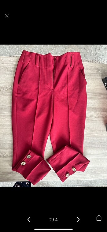 Adil Işık bordo kumaş pantolon