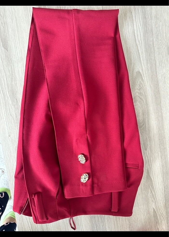 Adil Işık bordo kumaş pantolon - Görsel 4