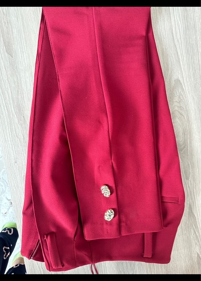 Adil Işık bordo kumaş pantolon - Görsel 3