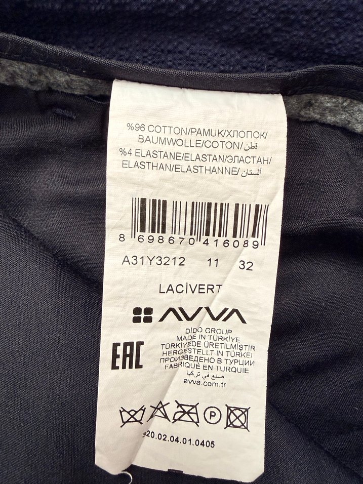 Erkek Lacivert Avva pantolon - Görsel 3