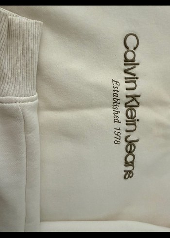 Calvin Klein Jeans Beyaz Kadın Sweatshirt - Görsel 4