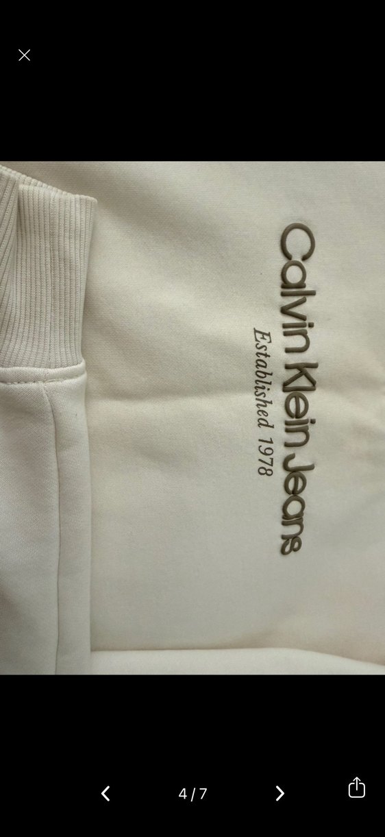 Calvin Klein Jeans Beyaz Kadın Sweatshirt - Görsel 4