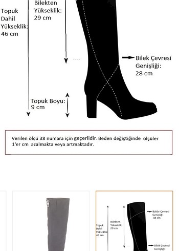 Fox Shoes Siyah Süet Kadın Dizüstü Bot - Görsel 2