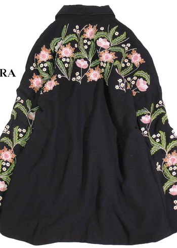 Zara Nakışlı Bohem Kadın Kimono