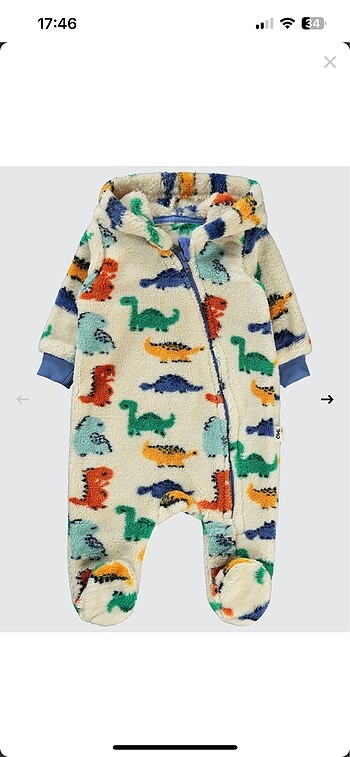 Civil Baby Erkek Bebek Patikli Tulum 3-6 Ay Ekru