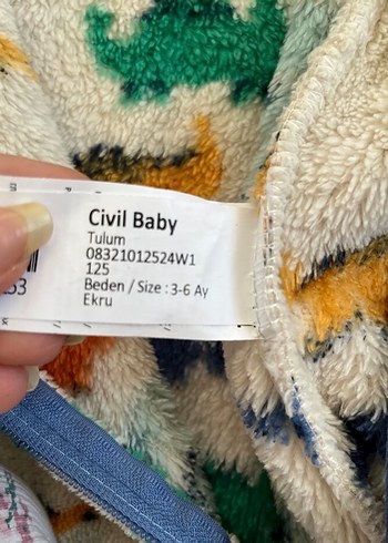 Civil Dino Desenli Tulum 3 Ay Tertemiz - Görsel 3