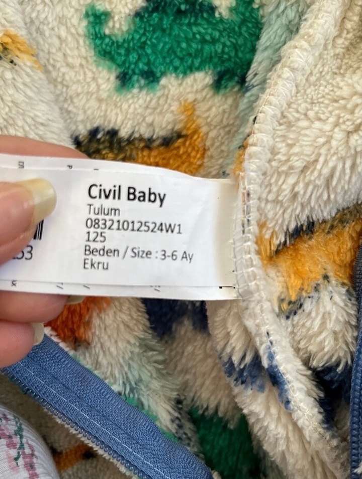 Civil Dino Desenli Tulum  3 Ay  Tertemiz - Görsel 3