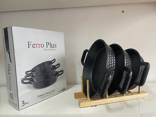 18-20-22 cm ağır granit döküm 3?lüsahan set