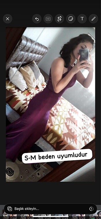 Diğer Mürdüm-Mor renk balık abiye elbise