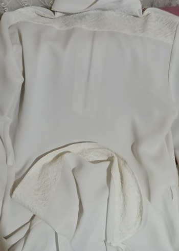 Beyaz Midi Fermuarlı Kadın Tunik - Görsel 4