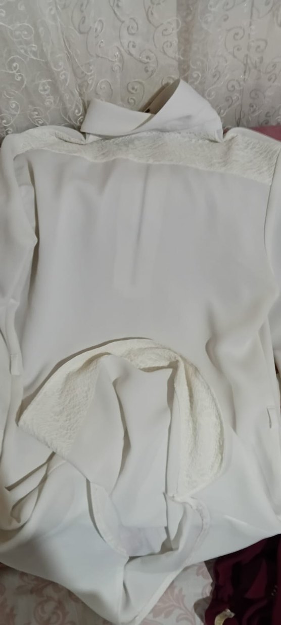 Beyaz Midi Fermuarlı Kadın Tunik - Görsel 4