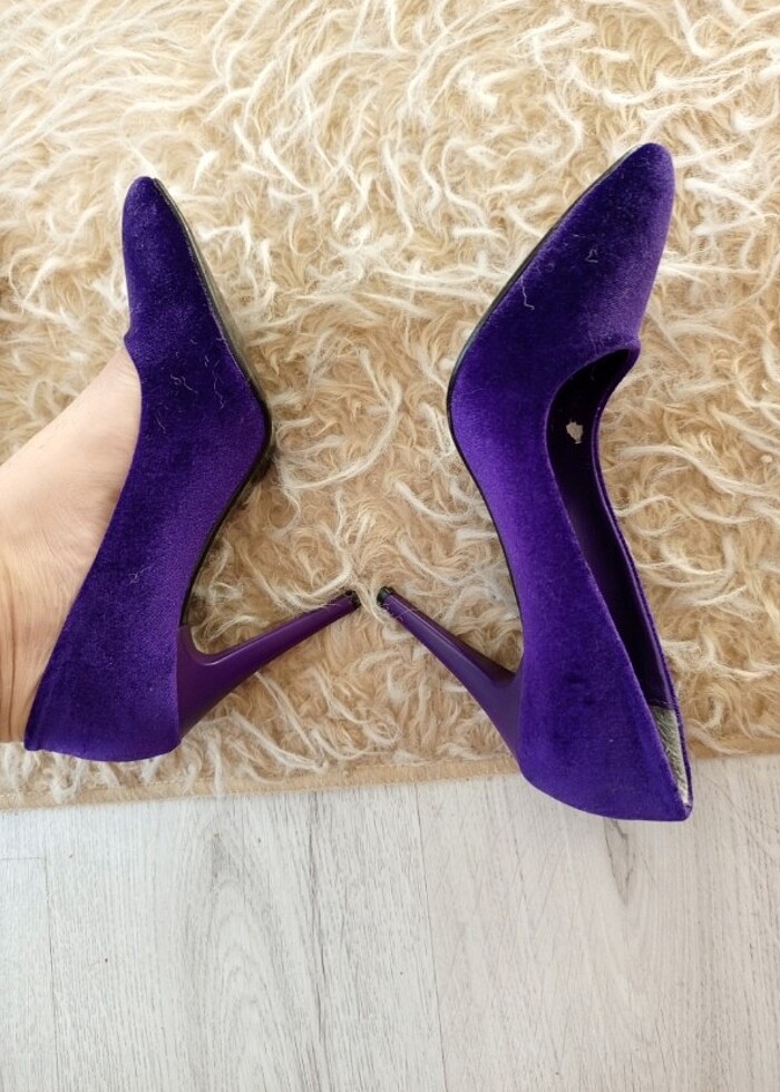Mor stiletto kadife  - Görsel 2
