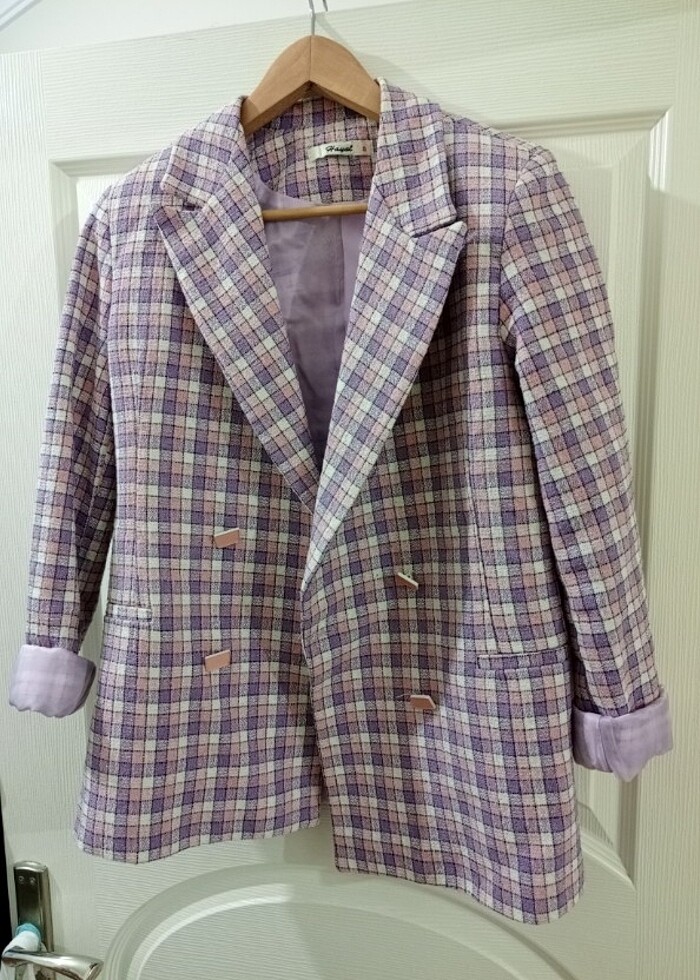 Lila blazer ceket  - Görsel 4