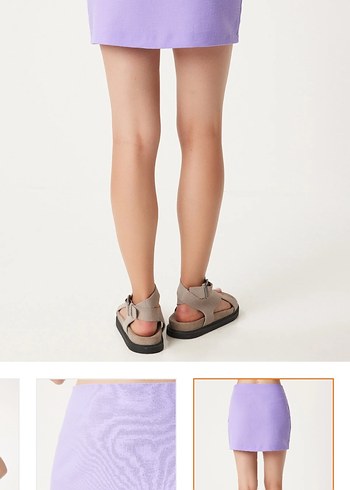 Lila yelek etek takım düğmeli - Görsel 5