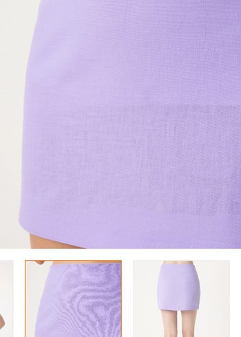 Lila yelek etek takım düğmeli - Görsel 4