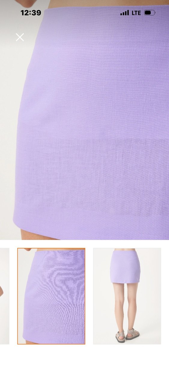 Lila yelek etek takım düğmeli - Görsel 4