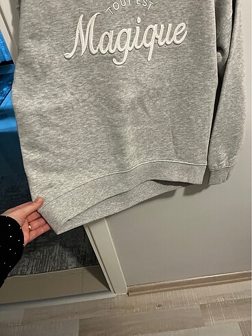 13-14 Yaş Beden gri Renk Mango sweatshirt