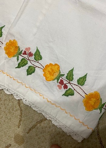 Makinede el nakışı uzun yastık - Görsel 3