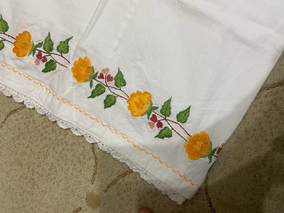 Makinede el nakışı uzun yastık - Görsel 3