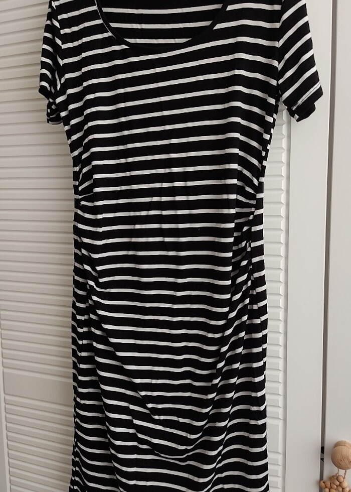 Luvmabelly çizgili çok temiz hamile elbisesi - Görsel 4