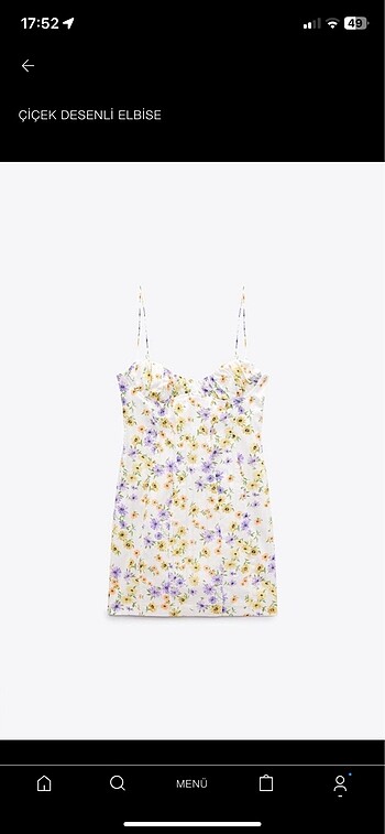 Zara Çiçek desenli elbise