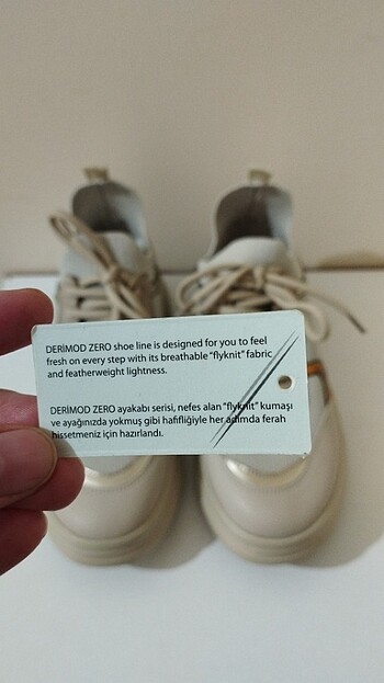 Derimod Derimod marka kadın spor ayakkabı 2 adet gri ve bej renk