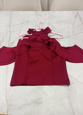 m Beden Bordo bluz.
