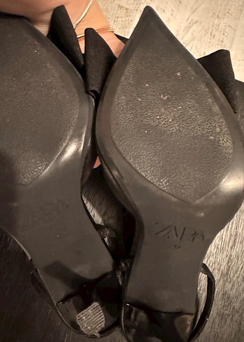 37 Beden siyah Renk Siyah Stiletto Topuklu Fiyonklu Ayakkabı