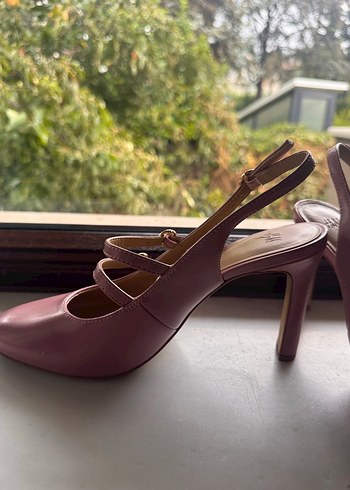 H&M Pastel Pembe Tokalı Kadın Blok Topuklu Stiletto