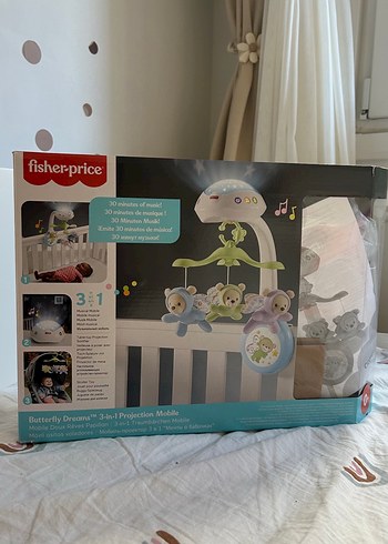Fisher Price Fisher-Price Müzikli 3'ü 1 Arada Projeksiyonlu Bebek Dönencesi