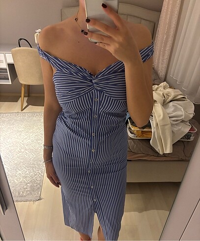 poplin elbise