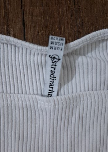 Beyaz Kadın Uzun Kollu Crop Top - Görsel 2