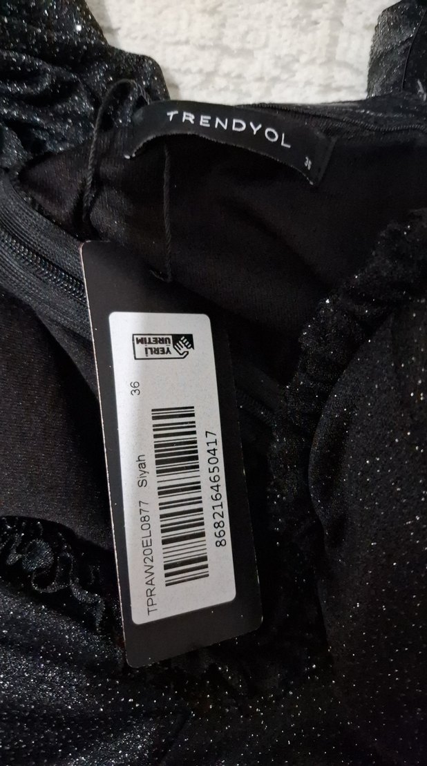 Siyah Mini Straplez Gotik Elbise - Görsel 2