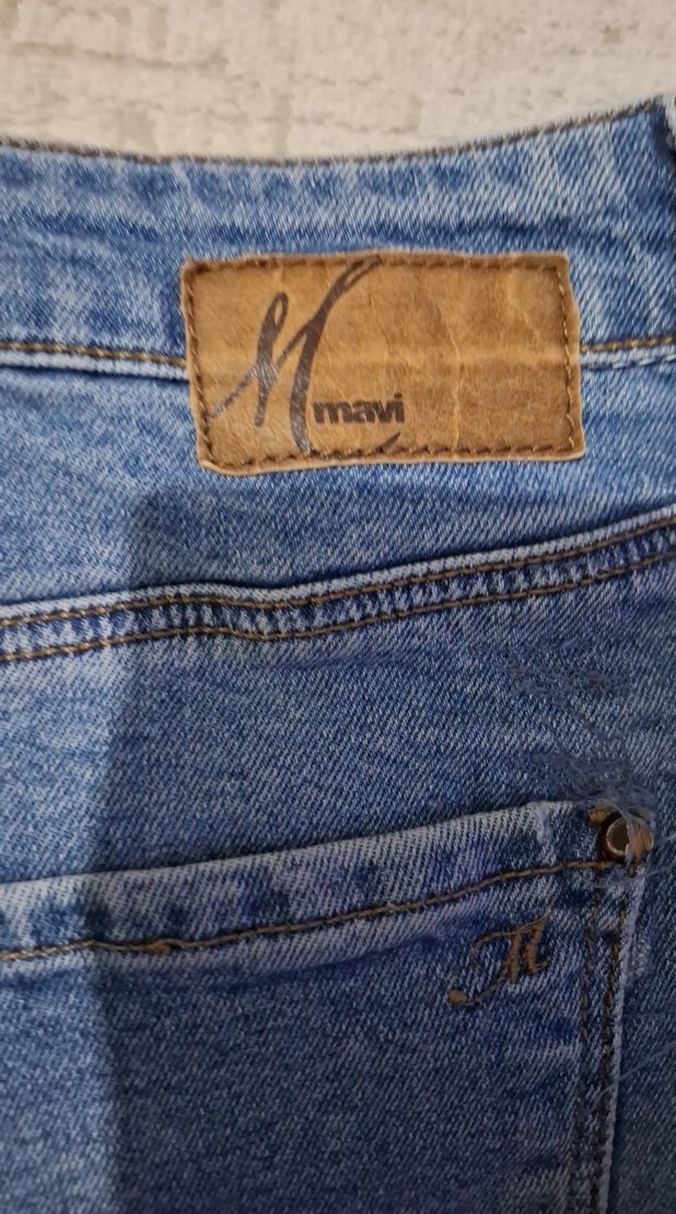 Mavi Denim Midi Mini Etek - Görsel 3