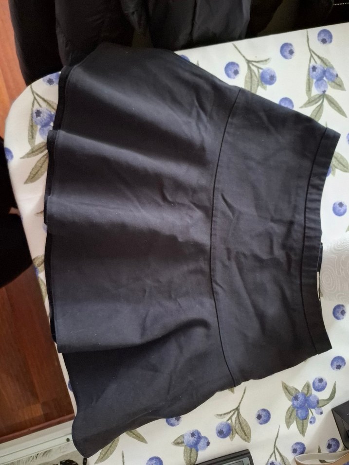 Fermuarlı Siyah Mini Etek - Görsel 2