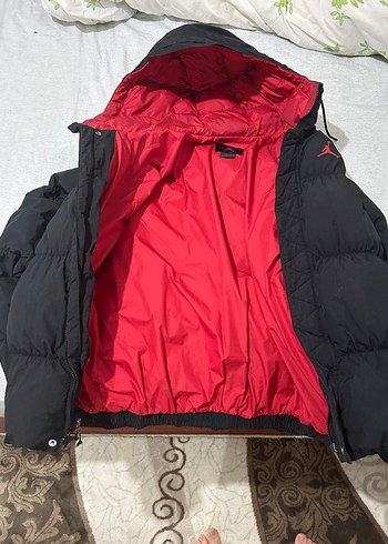 Kırmızı-Siyah Kapüşonlu Erkek Kışlık Mont - Görsel 4