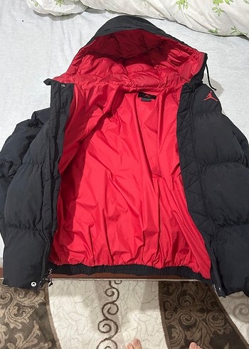 Kırmızı-Siyah Kapüşonlu Erkek Kışlık Mont - Görsel 5
