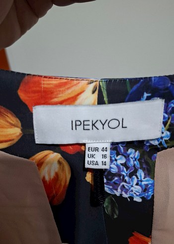 Çiçek desenli İPEKYOL BAYAN CEKETI - Görsel 3